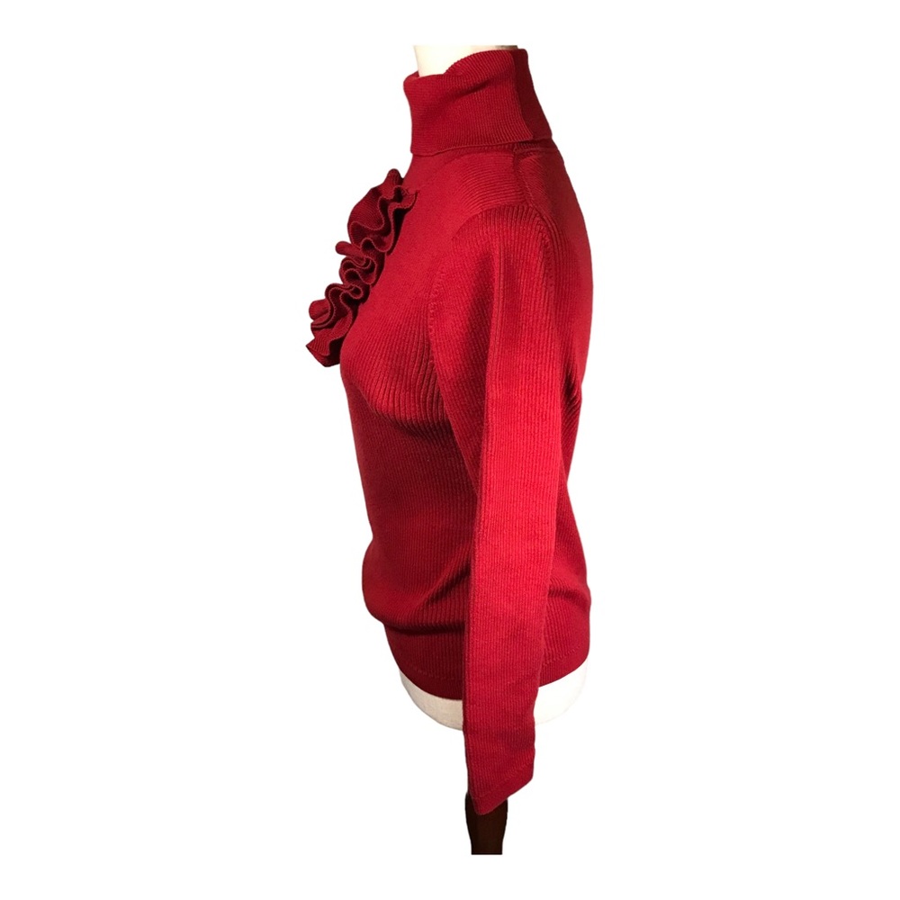 Talbots Ruffle Ribbed Sweater - Picture 7 of 9